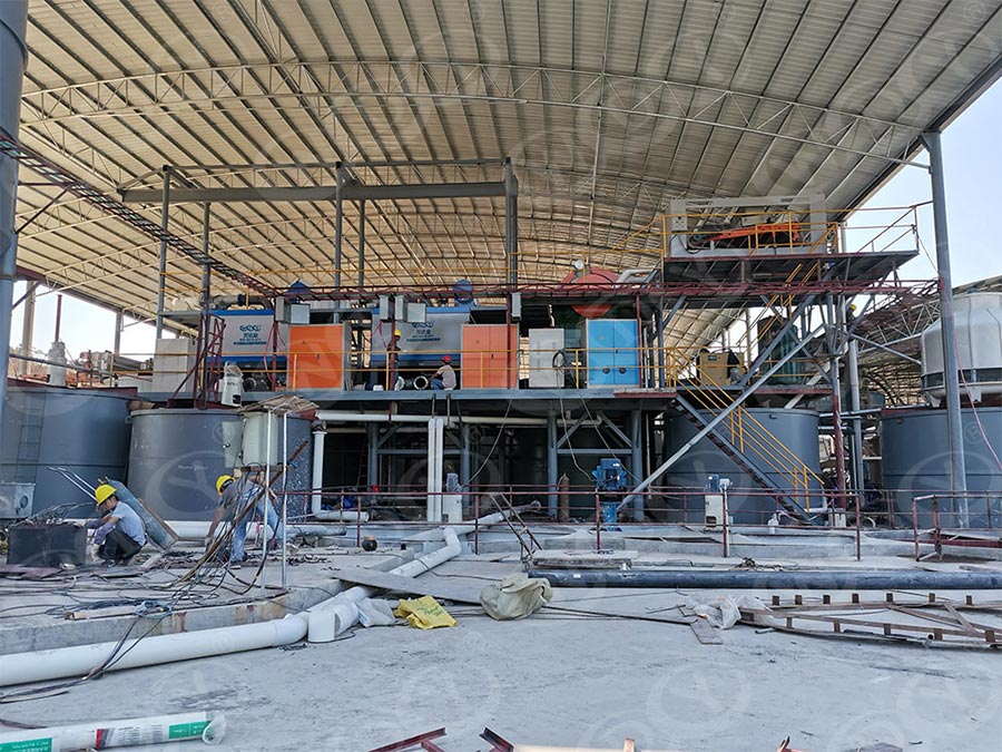 廣西梧州花崗岩尾礦處理整線工程解決方案施工現場